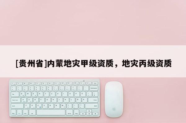 [貴州省]內(nèi)蒙地災(zāi)甲級(jí)資質(zhì)，地災(zāi)丙級(jí)資質(zhì)