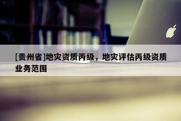 [貴州省]地災資質丙級，地災評估丙級資質業務范圍