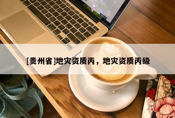 [貴州省]地災(zāi)資質(zhì)丙，地災(zāi)資質(zhì)丙級(jí)