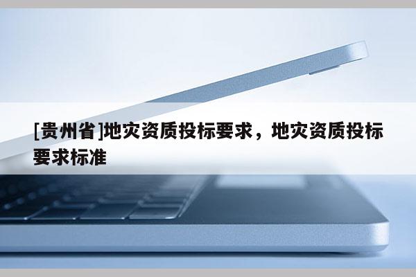 [貴州省]地災資質投標要求，地災資質投標要求標準