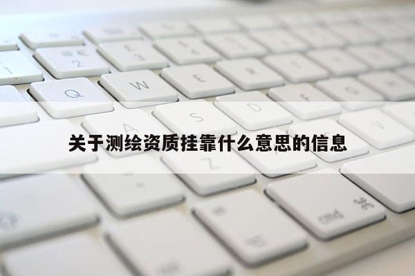 關于測繪資質掛靠什么意思的信息