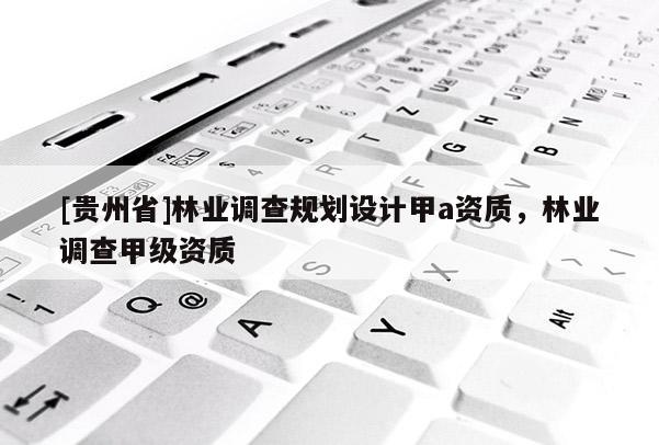 [貴州省]林業(yè)調(diào)查規(guī)劃設(shè)計甲a資質(zhì)，林業(yè)調(diào)查甲級資質(zhì)