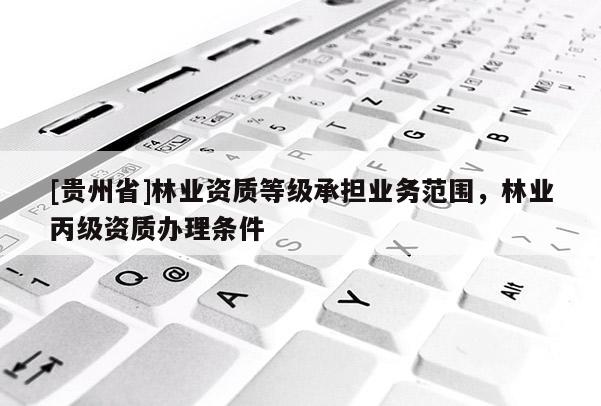[貴州省]林業(yè)資質(zhì)等級承擔(dān)業(yè)務(wù)范圍，林業(yè)丙級資質(zhì)辦理條件