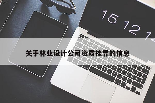 關(guān)于林業(yè)設(shè)計(jì)公司資質(zhì)掛靠的信息