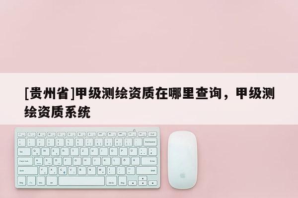 [貴州省]甲級測繪資質在哪里查詢，甲級測繪資質系統