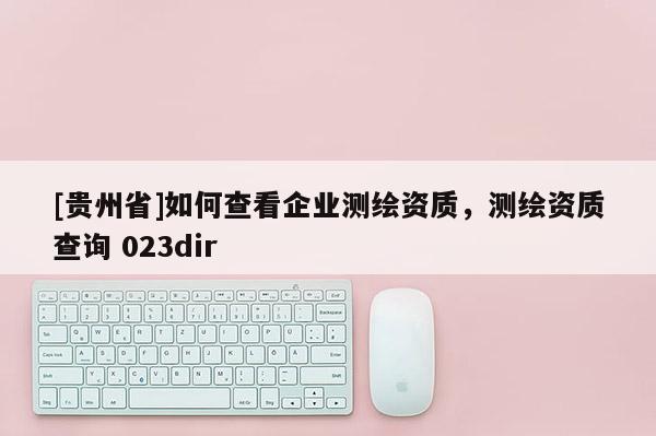 [貴州省]如何查看企業測繪資質，測繪資質查詢 023dir