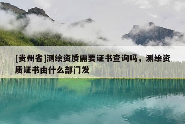 [貴州省]測繪資質(zhì)需要證書查詢嗎，測繪資質(zhì)證書由什么部門發(fā)