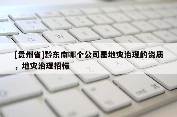 [貴州省]黔東南哪個公司是地災治理的資質，地災治理招標